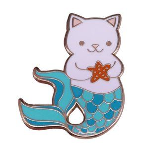 CAT MERMAID PIN BROOCH